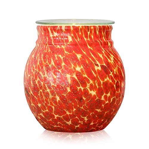 COOSA Colorful Glass Electric Incense Oil Warmer Wax Tart Burner Fragrance Candle Wax Warmer Night Light Aroma Decorative Lamp for Home Office Bedroom Living Room Gifts & Decor