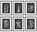 IDIOPIX Space Patent Prints Home Decor Chalkboard Art Print Set of 6 Prints UNFRAMED No.3