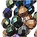 Jablonex BCP-3614 50 Piece Round 'Heavy Metal Mix' Czech Fire Polish Glass Beads, 6mm