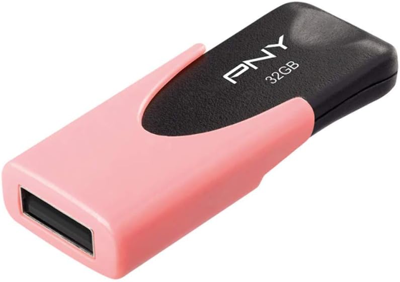 PNY Attache 4 USB 2.0 Flash Drive 32GB Coral - Portable Storage