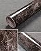 Yancorp Dark Brown Marble Wallpaper Removable Wallpaper Film Self-Adhesive Kitchen Peel Stick Backsplash Marble Wallpaper Countertop Shelf Liner Bathroom (11.8