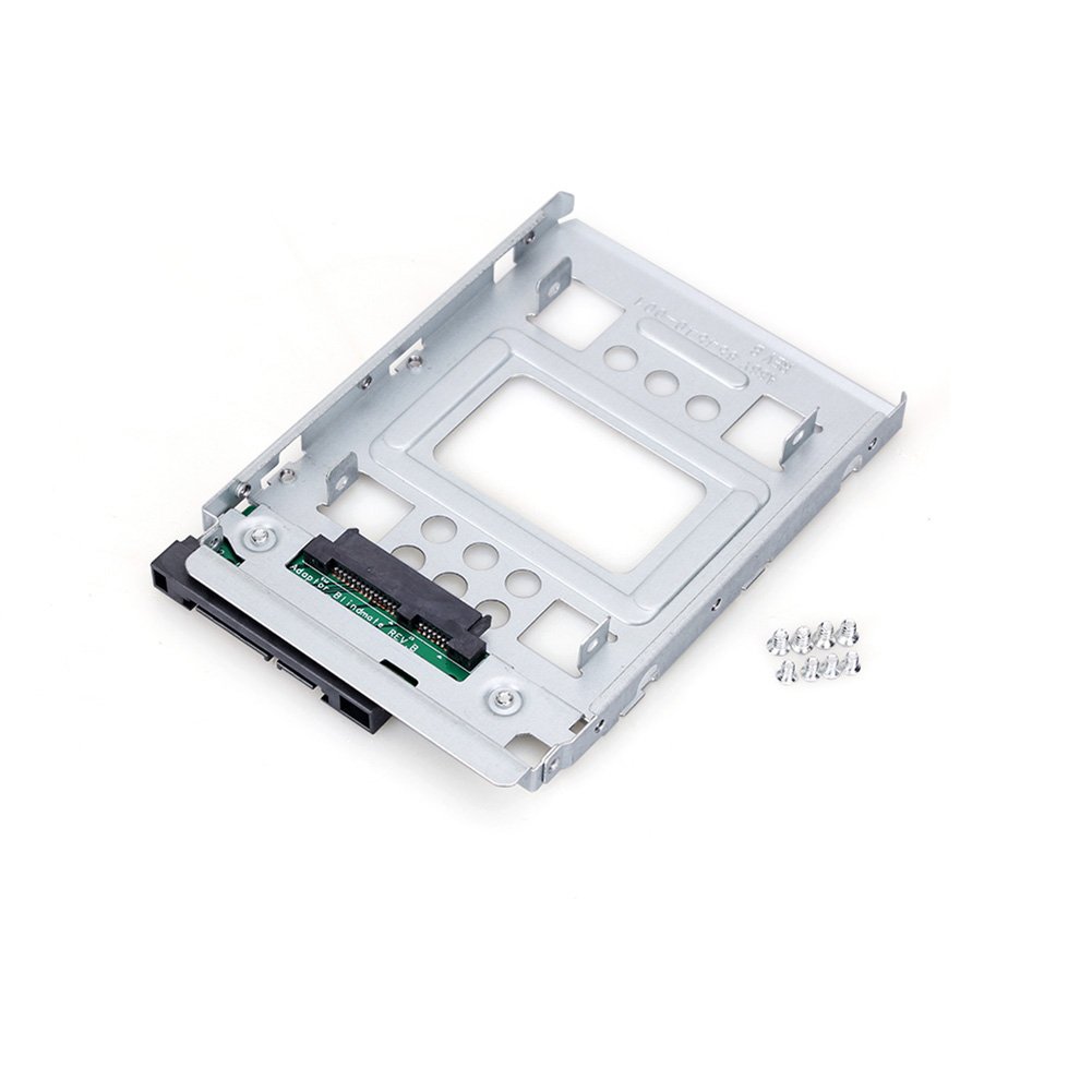 Pack of 2 RGBS 2.5" SSD To 3.5" SATA Hard Disk Drive HDD Adapter Caddy Tray Cage Hot Swap Plug Converter Bracket Compatible with All The 3.5" SATA/ SAS Drive Caddie Trays for HP Dell IBM Lenovo