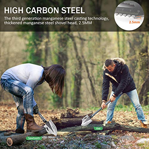 MOSFiATA AxeType Camping Shovel Set, Folding Multifunctional Military