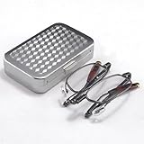 Slim Travel Trip Pocket Handbag Folding Spring Hinge Reading Eye Glasses & Matching Hard Case +2.00