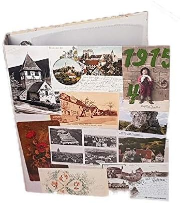ak-schwarzmann Postcard Album Postcard Album Collector's Folder (No. AP3) with 25 Sleeves No. PK4L for up to 200 Old and New Cards Photos