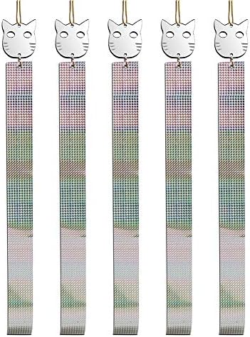 5PCS Bird Repellent Tape,Deterrent Ribbon Stops Damage and Deters Pests
