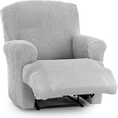 ECOMMERC3 | Funda Sofá 1 Plaza Pies Juntos Relax Universal y Versátil – Funda Sofá Color Gris Protector Fácil de Colocar para Respaldo, Asiento y Brazos