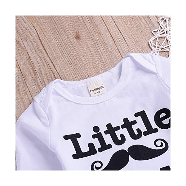 YOUNGER TREE Newborn Boy Clothes Set Long Sleeve Romper,Plaid Pants + Cute Hats 3pcs Outfit - Image 5