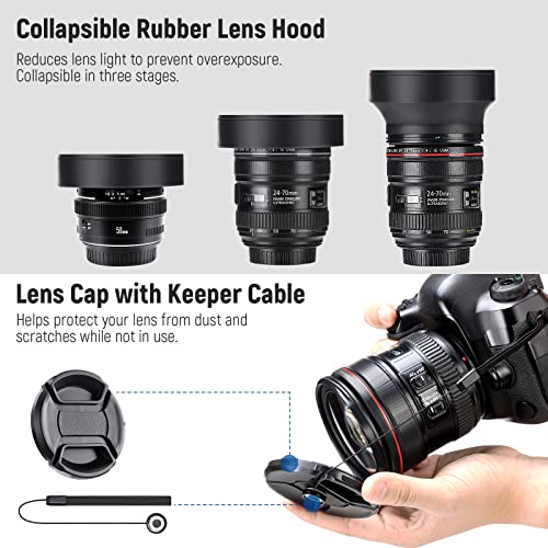 Neewer 58MM Lens Filter Accessory Kit (UV, CPL, FLD) for CANON EOS Rebel T5i T4i T3i T3 T2i T1i XT XTi XSi SL1 DSLR Cameras