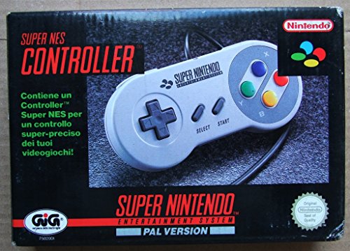 Original Snes Super Nintendo Controller / Control-Pad / Joypad / Gamepad / Controlpad (Einzeln, Geprüft, Gereingt, Pal, Deutsch, Top-Zustand) [Import Allemand]