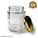 30 SETS OF 4.0 OZ HEXAGON GLASS JARS WITH GOLD LIDS (30 SETS, 4 OZ)