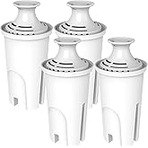 Hiwater Replacement for Brita Filters, Pitchers, Dispensers, NSF 42 Certified Pitcher Water Filter, Compatiable with Brita Classic OB03, Mavea 107007, 35557, and More (Pack of 4)