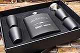 Will You Be My Best Man Flask Box Set- Best Man Proposal Gifts- Whiskey Flasks For Asking Best Men – Extra Thick 5mil #304 Stainless Steel, Laser Engraved, Leak Proof Kit Bestman 652