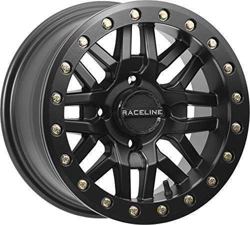 Raceline 14-19 Polaris RANRZR1000XE Ryno Beadlock Wheel (Front/Rear / 15X7 / 4/156 5+2) (Black)