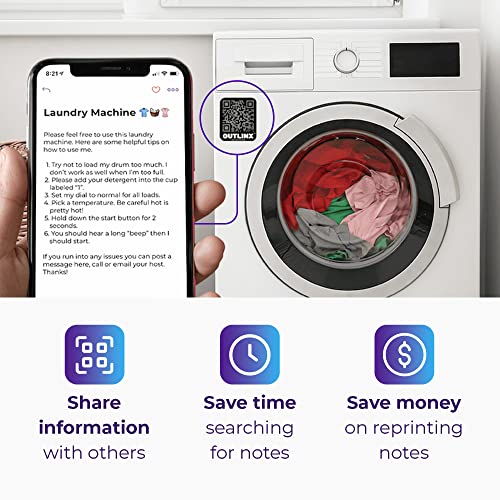 Outlinx Smart QR Code Stickers, QR Code Labels for Storage for Boxes