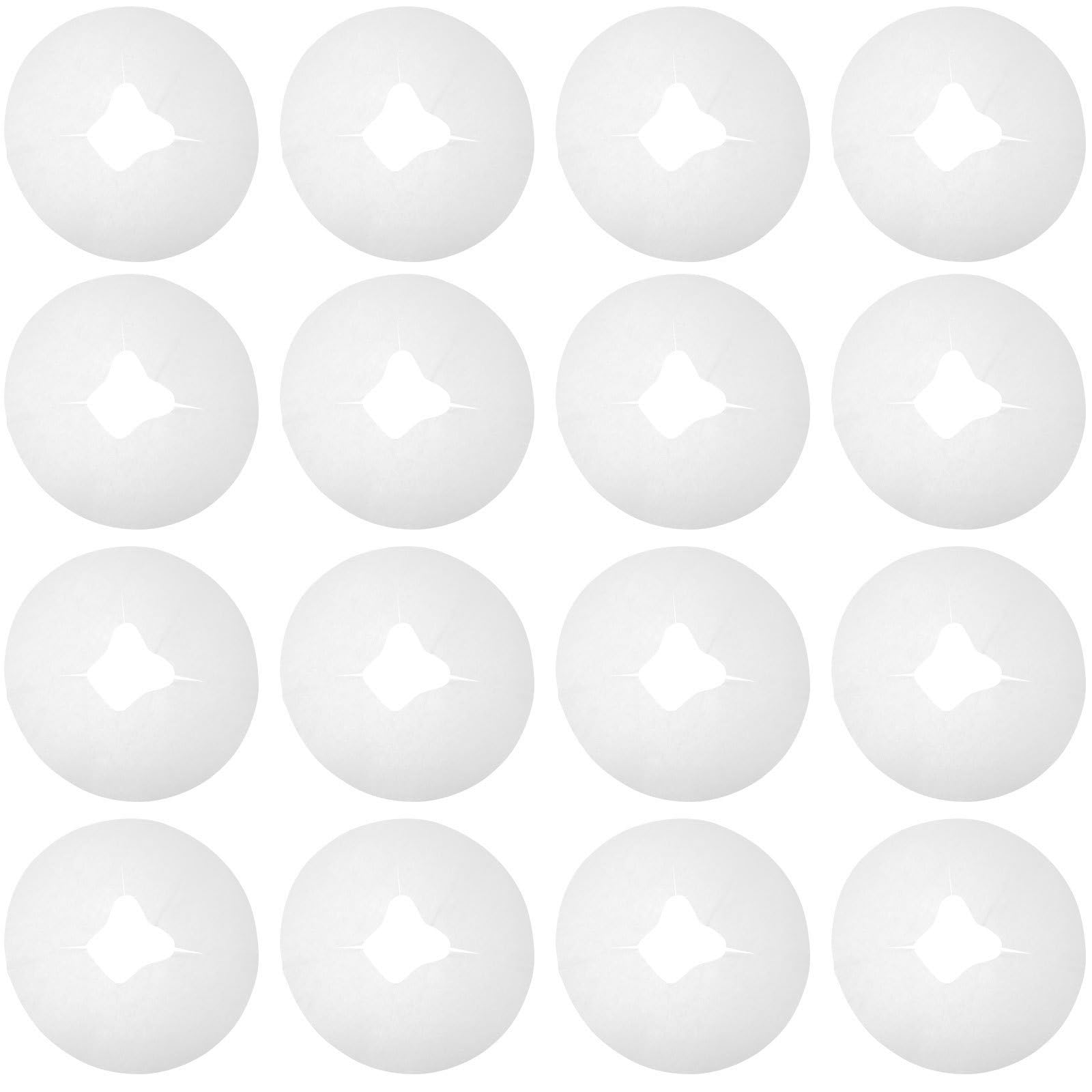 KONTONTY Disposable Massage Headrest Pads 100 Pcs Non-Woven Face Pillow Covers for Spa Salon Clinic Massage Table Cushion Protection 11.61X11.22X0.20 Inch