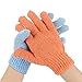 Shower Gloves Exfoliating Scrub 6pcs (3 Pairs), Bathroom Nylon Stretch Body Wash Bath Loofah Gloves to Remove Dead Skin Cells & Massage Skin for Women Kids Dry Oily Rough Skin (M Size)