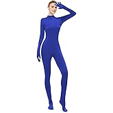 UINASH Long Sleeve Unitard Mock Turtleneck Full Body Spandex Footed Bodysuit Costume Jumpsuit Adult Unisex