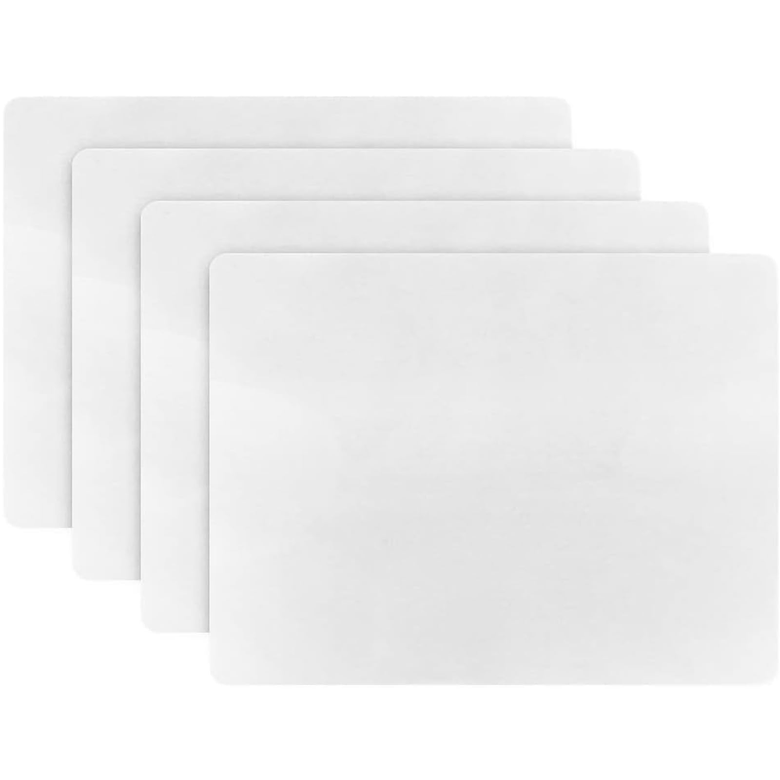 Aspire 4PCS Thicken Non-Slip Heat-Resistant Silicone Placemats Cutting Hot Mats Tablemats-White