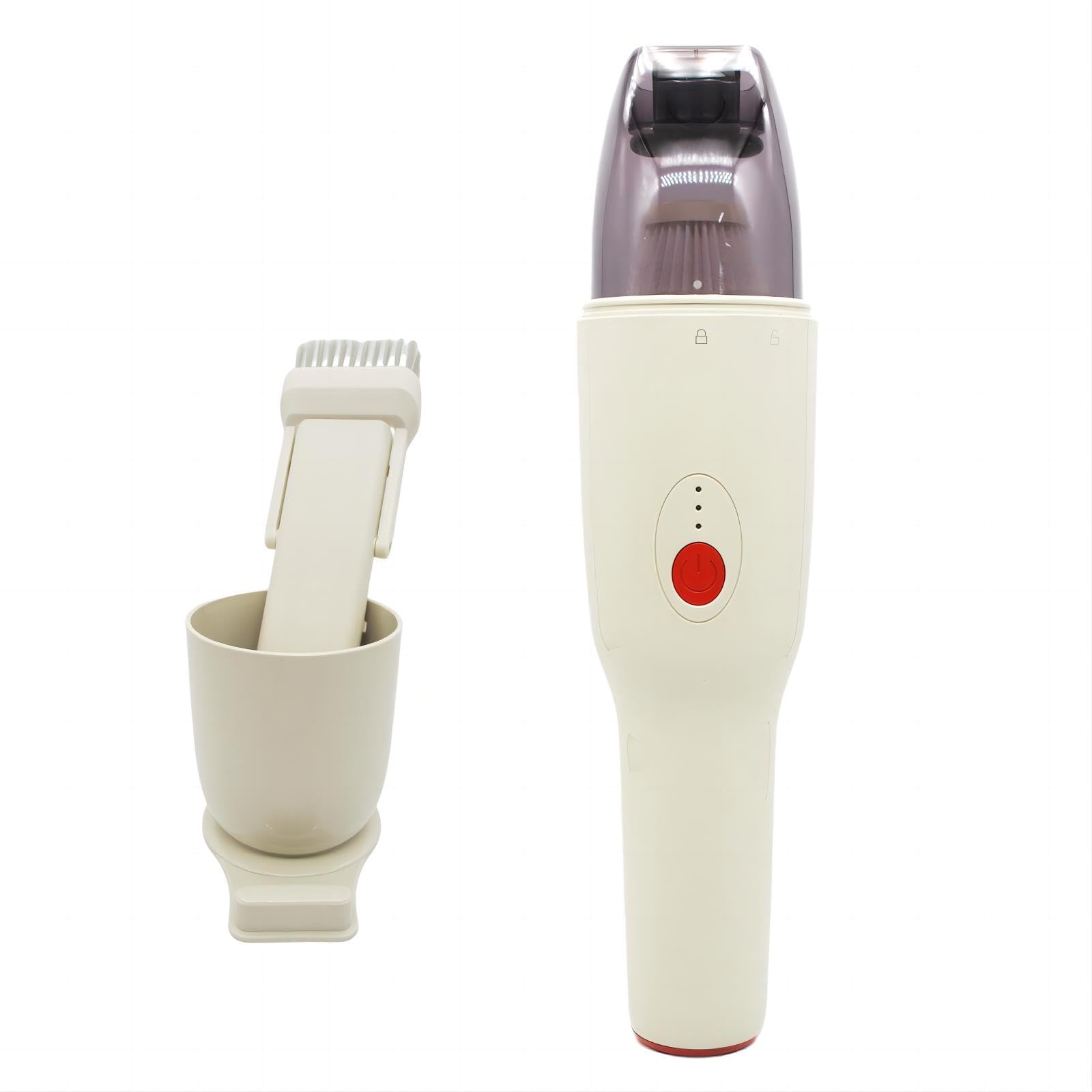 Photo 1 of ZYYDIIKS Portable Handheld Wireless Car Vacuum Cleaner, Rechargeable Mini Cordless Vacuum for Car Cleaning with Type-C and Brushless Motor (White)