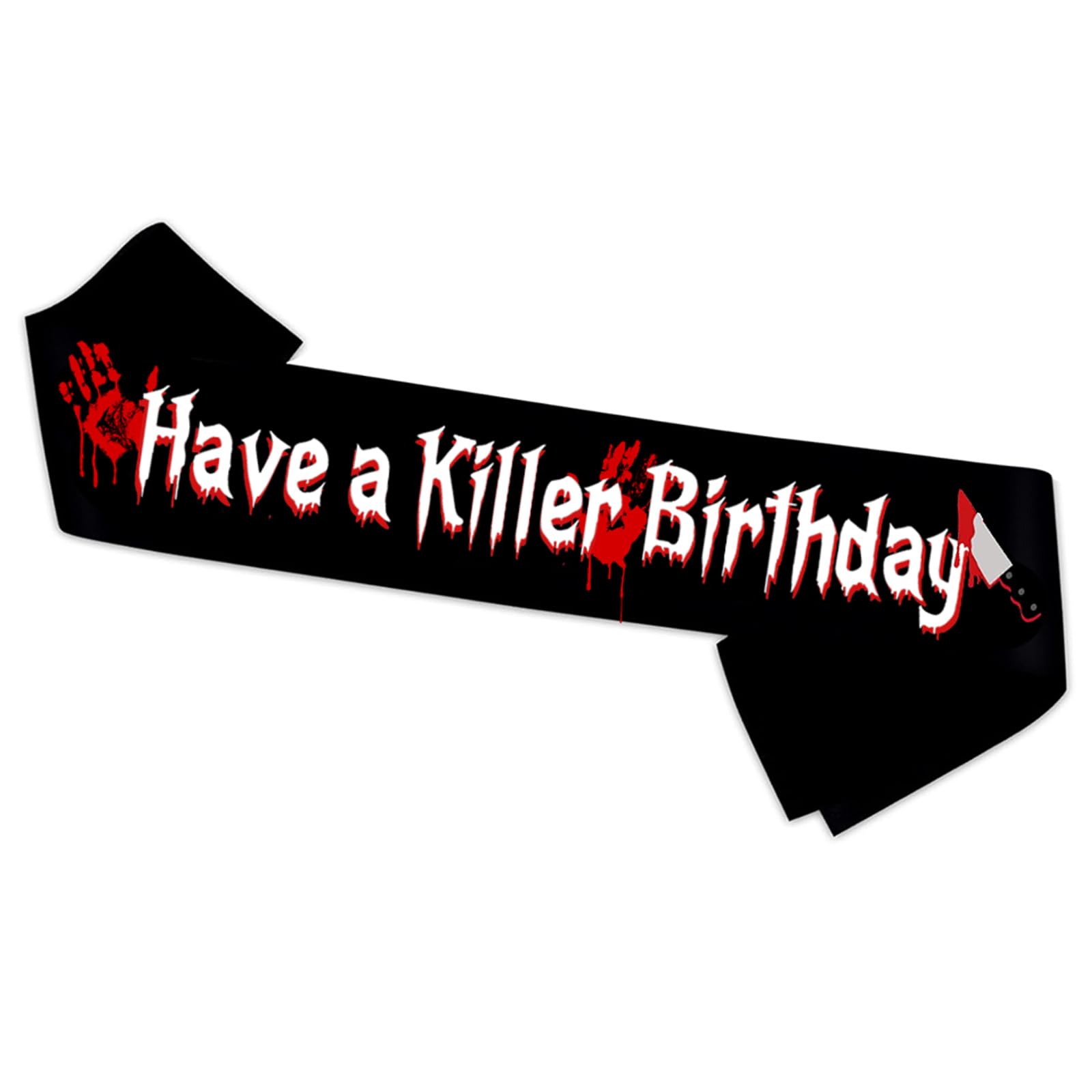 Have A Killer Birthday Sash, Halloween Horror Movie Theme Party Decorations for Halloween Birthday Witch Zombie Vampire Design