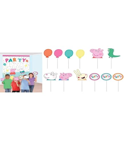 Peppa Pig Confetti Party Centerpiece Kit - 27-Piece Table Decor For Kids Birthday Parties