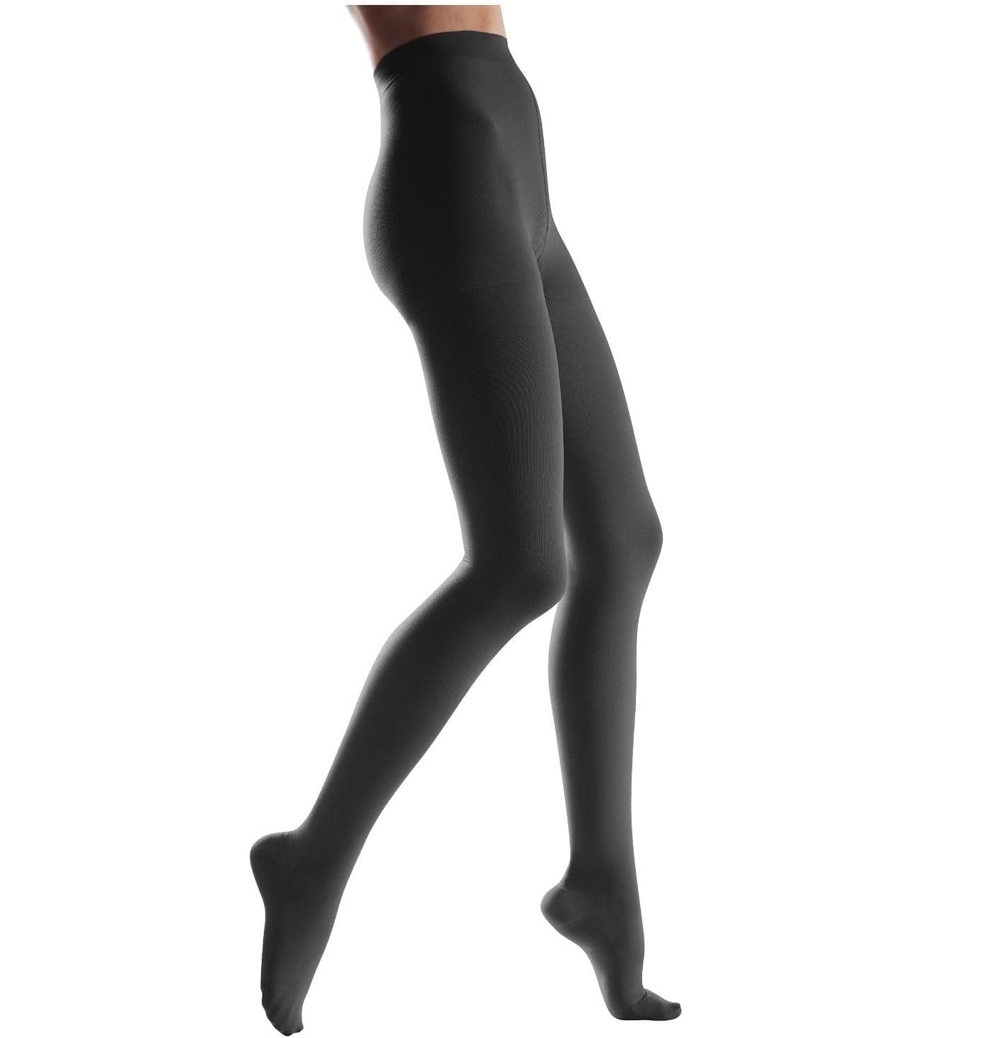 Medical Compression Tights for Women – Class II (23-32 mmHg) Graduated Support Pantyhose with Closed Toe – Reinforced Heel – Comfortable Wide Waistband