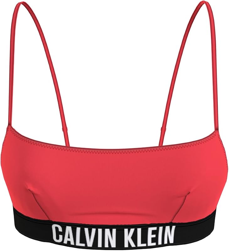 Top de Bikini Tipo Bralette sin Aros para Mujer, Rojo (Signal Red), M
