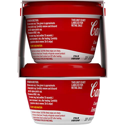 CAMPBELL’S CREAMY TOMATO SOUP, 7 OUNCE MICROWAVABLE CUP (PACK OF 4)