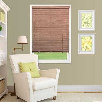 embossed blinds cherry express outside faux mount wood
