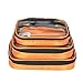 Damero Clear 3pcs/set Travel Carry Bag/Electronic Accessories Organizer/Packing Cubes (Orange)