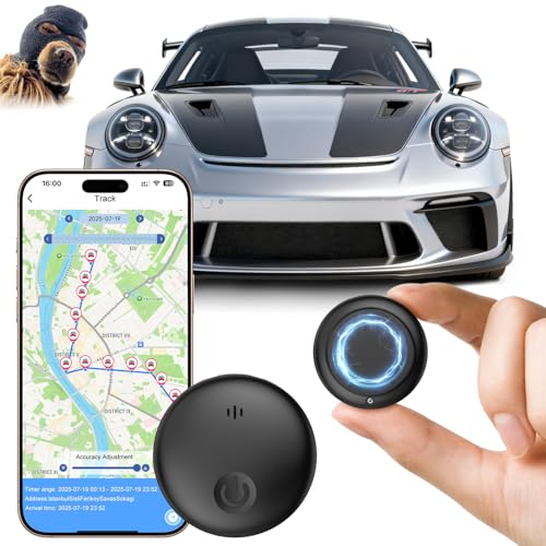 GPS Coche Localizador, Localizador GPS para Coche Compatible con iOS y Android, Magnético Rastreador GPS Sin Suscripción, Resistencia al Agua IP67, 365 Días de Autonomía, para Coches/Motos/Bicicletas