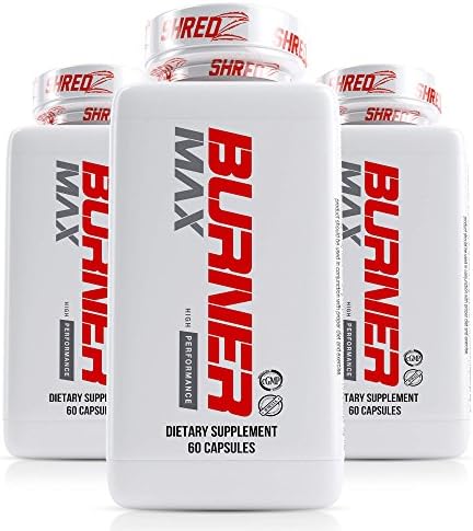 SHREDZ Thermogenic Fat Burner Supplement Pills for Men Maximum Strength, Burn Fat, Increase Energy, Best Way to Shed Pounds, 3 Month Supply (180 Capsules)