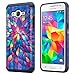 GALAXY WIRELESS for Galaxy Core Prime Case, Samsung Galaxy Core Prime Phone Case [Shock Absorption] Hybrid Dual Layer Defender Protective Case Cover for Galaxy Core Prime Case, Rainbow Flower
