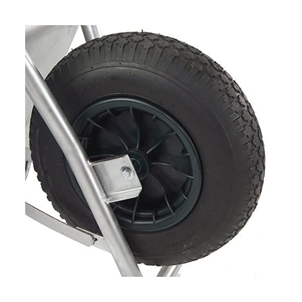 TrutzHolm® Schubkarre 250 kg 100 Liter Stahllwanne 4 Lagen Luftbereifung auf Stahlfelge – Bild 6