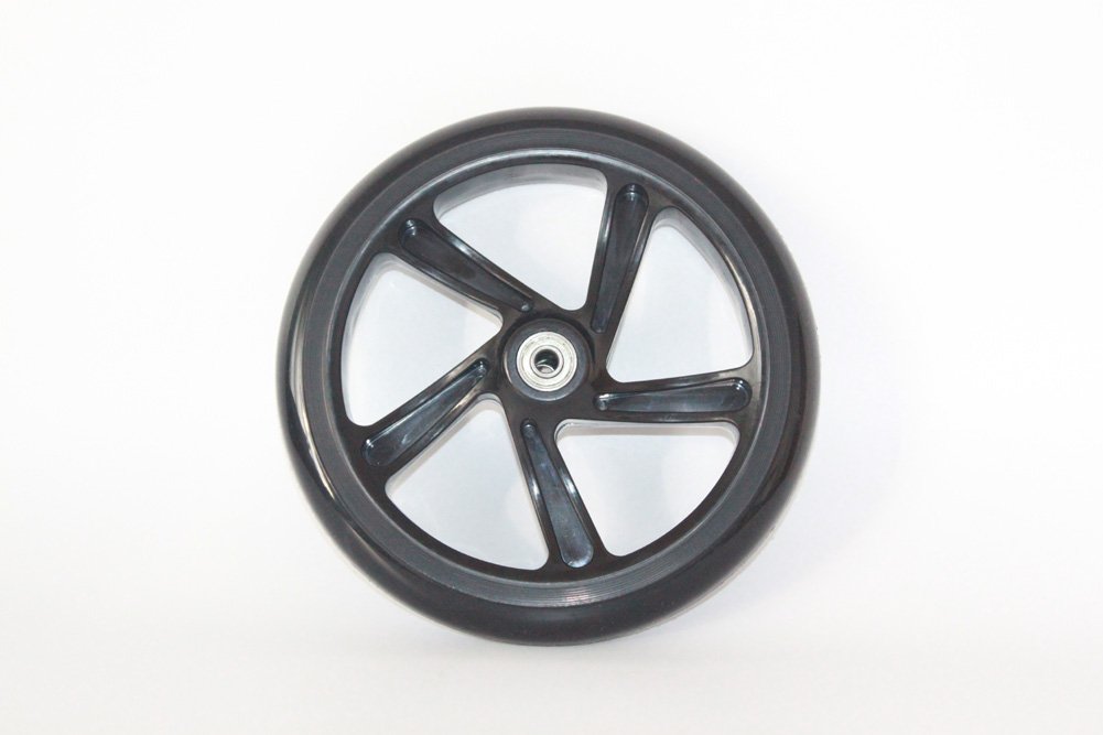 8 Inch Scooter PU Wheel With Bearings Kids Kickscooter Wheel Adult Scooter Replacement Spare Shopping Cart Solid (5 spokes wheel)