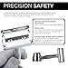 FREELOGICS Double Edge Safety Razor Kit with Stand - Extra Long Handled - Traditional Straight Butterfly Best Razors for Men or Women - Stainless Steel Double Edge Shaving Blades with Refills Holders