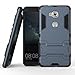 Honor 5X Case Armor DWaybox Stand Feature 2 In 1 Combo Dual Layer Detachable Protective Shell Phone Hard Back Case Cover for Huawei Honor 5X 5.5inches (Black Plus Gray)