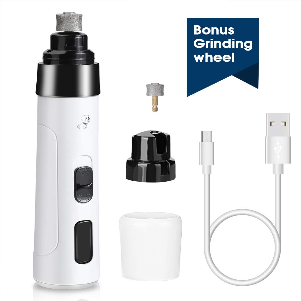 Ejoyous nail grinder for pets, electronic nail file for pets, nail cutter for dogs, cats, small animals, electronic dog nails cutter with replaceable grinding head, 8 hours