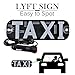AutoEC Taxi LED Sign Decor, 2 Color Changeable Taxi Flashing Hook on Car Window with DC12V Car Charger Inverter