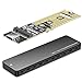 ZEXMTE USB C NVMe M.2 SSD Enclosure, USB 3.1 Polished Aluminum Cooling Enclosure for M.2 NVMe SSD 10Gbps, PCIe Based M-Key M.2 SSD Hard Drive Enclosure, for NVMe M.2 SSD 2230 2242 2260 2280
