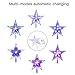 CrazyFire 9.5 inch Star Christmas Tree Topper, 7 modes Multi-colour Changing Star Treetop Christmas Decoration Light, AA Battery Operated Pentagram Star Light