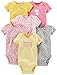 Simple Joys by Carter's Girls' 6-Pack Short-Sleeve Embellished Bodysuit