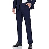 Qisuma Men's Dress Pants Slim Fit Black Navy Dress Pants Trousers for Men Formal Suit Pants Casual Slacks