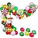 Christmas Balloons Garland & Arch Kit, 94 Pack Dark Green White Red Pink Gold Latex Balloons Candy Santa Claus Foil Confetti Balloon Strip Set for Christmas Xmas New Year Party Decorations