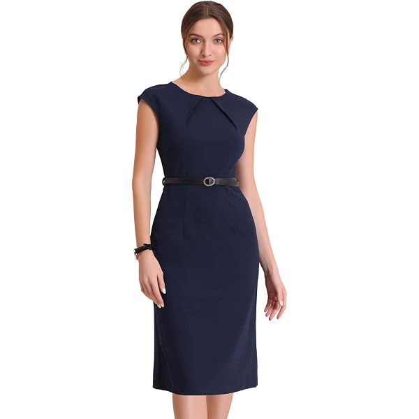 BARASA Damenkleid – Elegant Mit Herzausschnitt, Kurzärmlig, A-Linie Knielang Für Büro & Party