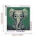 Diamond Painting Kits, DIY 5D Square Full Drill Art Perfect for Relaxation and Home Wall Decor (Nerdy Elephant,16x16inch)