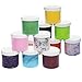 Clear Plastic Storage Jars 6oz (12 Pack) - Air Tight Container, Refillable Organizer Container with White Lids, Perfect for Makeup, DIY Crafts, Gifts, Spices, Durable &Versatile Organizer, Gift