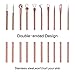 Mudder Blackhead Remover Kit, Pimple Comedone Extractor Tool Whitehead Popping Acne Removal Kit, Anti-microbial Double-side 5 Pieces with Cleaning Cloth (Rose Gold)
