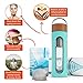 pH Hydrate Glass Alkaline Water Filter Bottle - Portable Alkaline Water Filter Ionizer - Filtered Water Bottle - Increase pH, Reduce Fluoride, Remove Heavy Metals & Chlorine, New 2018 (10oz/300ml)